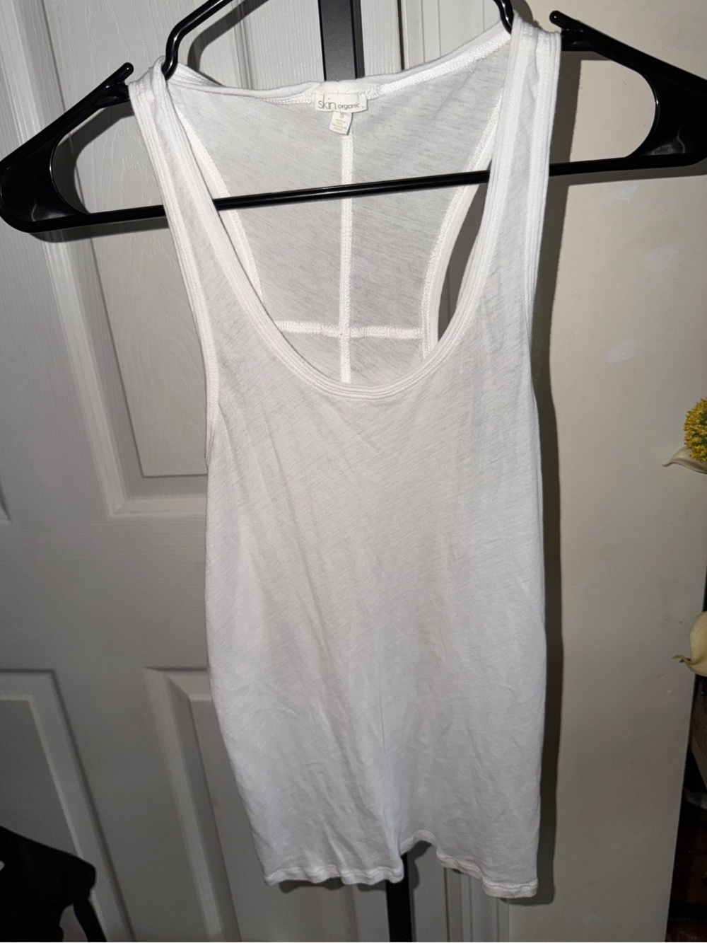 White Racerback Tank Top by Skin